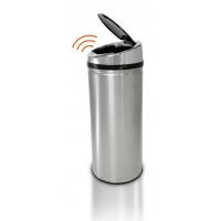 iTouchless 11 Gallon Round Stainless Steel Automatic Sensor Touchless Trash Can
