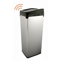 iTouchless 14 Gallon Stainless Steel Automatic Touchless Trash Can with Space Saving Lid