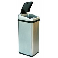 iTouchless 13 Gallon Rectangular Extra-Wide Stainless Steel Automatic Sensor Touchless Trash Can