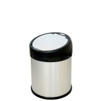 iTouchless 8 Gallon Sensor Touchless Trash Can Stainless Steel Round Extra-Wide Opening