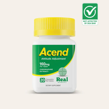 Acend Kratom Attitude Adjustment Tablets High MIT Formula 160mg Tablets 20ct