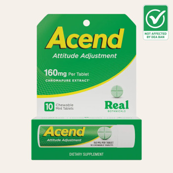 Acend Kratom Tablets: High MIT Formula  160mg by Real Botanicals 10ct