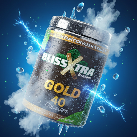 Bliss Xtra Gold Kratom Extract Capsules - Feel it Fast - (40ct)