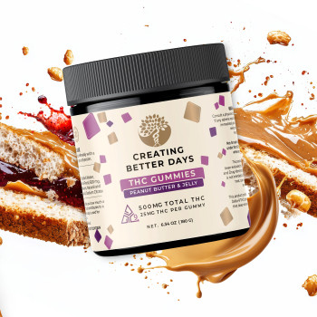 Creating Better Days 25mg Delta 9 Gummies - Peanut and Jelly Flavor (30ea)