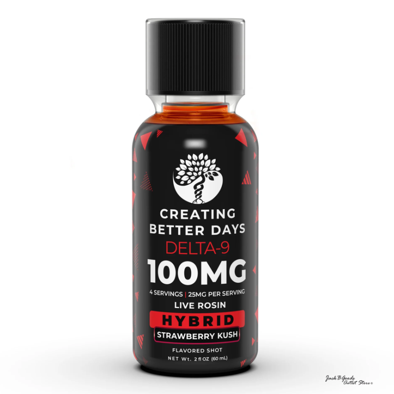 Creating Better Days THC Shots High Potency Strawberry Kush Flavor 100mg (1ea)