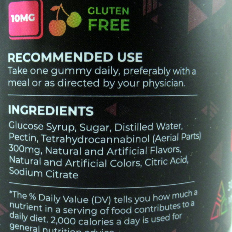 Creating Better Days THC Gummies - 10mg Cherry Lime - Medium Potency  (30ea)