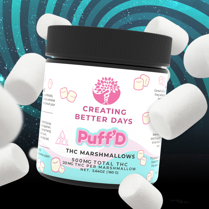 Creating Better Days THC Marshmallows - 20mg Puff'd - High Potency (20ea)