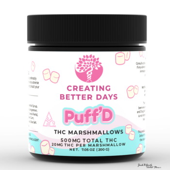 Creating Better Days THC Marshmallows - 20mg Puff'd - High Potency (20ea)