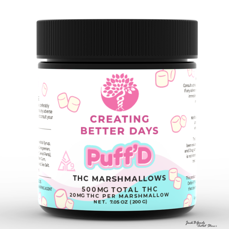 Creating Better Days THC Marshmallows - 20mg Puff'd - High Potency (20ea)