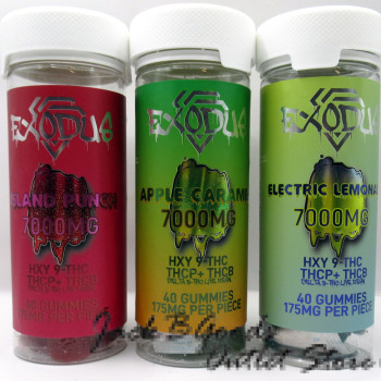Exodus Legal Cannabis Live Resin Gummies - 7000MG - THCP+THCB - (40 Gummies)