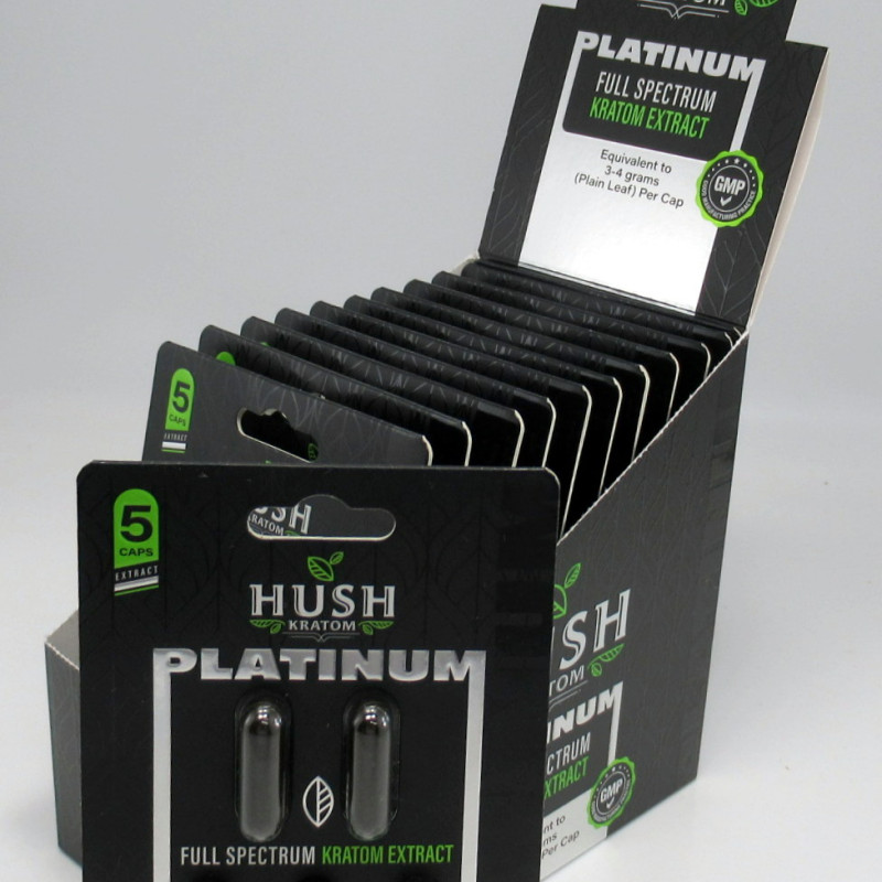Hush Platinum Full Spectrum Kratom Extract Capsules (5ct)
