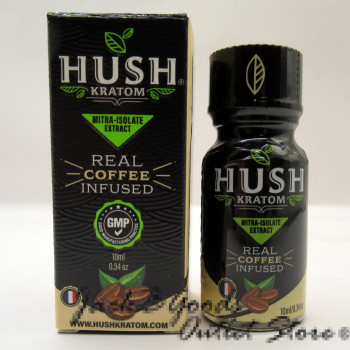 Hush Real Coffee Infused Mitra-Isolate Kratom Extract Shot (Coffee Flavor) 10ml (12)