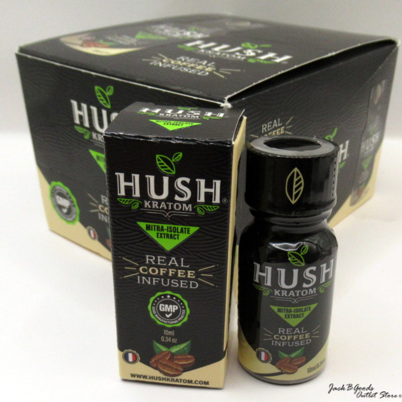 Hush Real Coffee Infused Mitra-Isolate Kratom Extract Shot (Coffee Flavor) 10ml (12)