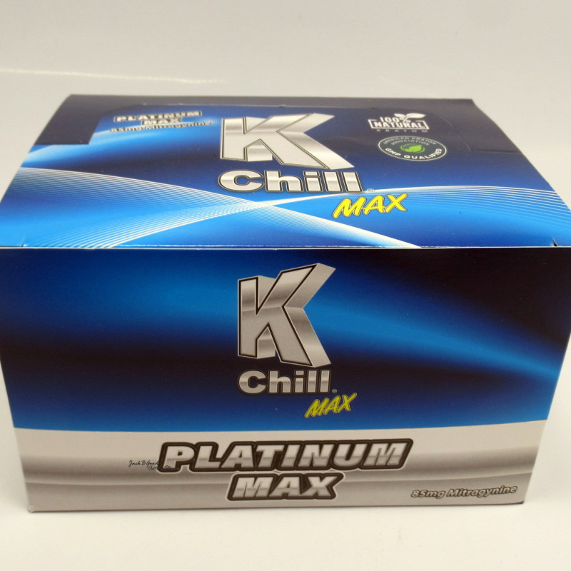 K-Chill - 2oz Platinum MAX Kratom Shot - Drink ~ Relax ~ Be Happy (12ea)