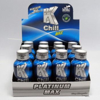 K Chill - 2oz Platinum MAX Kratom Shot - Drink ~ Relax ~ Be Happy (12ea)