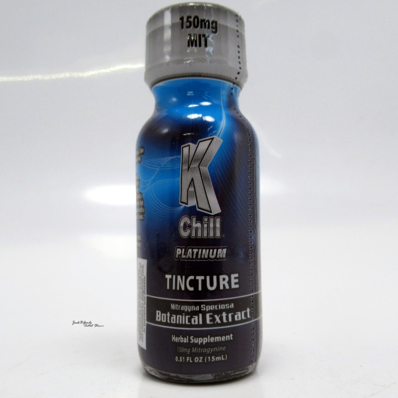 K-Chill - Platinum Tincture Kratom Shot (15ml)(150MIT) - Drink ~ Relax ~ Be Happy (12ea)