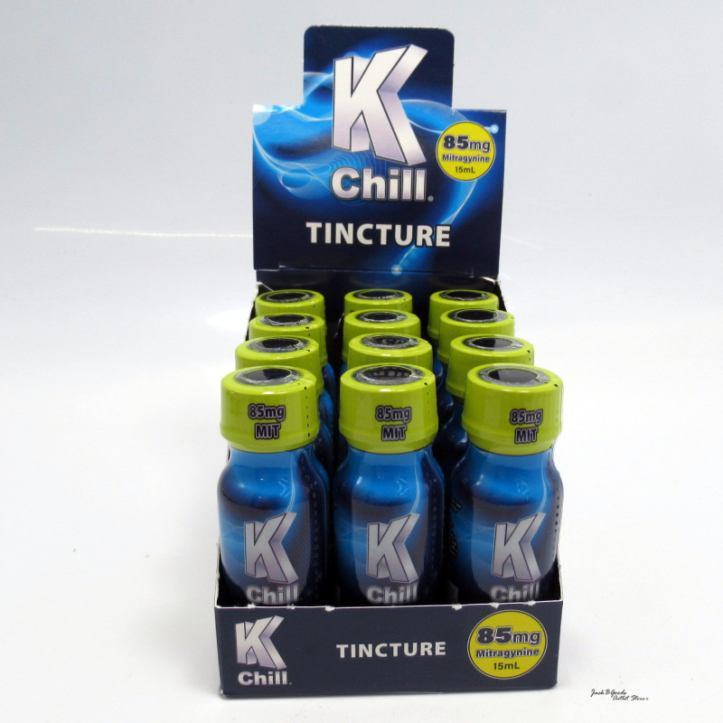 K-Chill - Tincture Kratom Shot (15ml)(85MIT) - Drink ~ Relax ~ Be Happy (12ea)