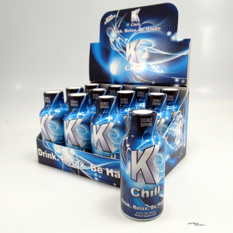 K-Chill Blue - 2oz Kratom Shot - Drink ~ Relax ~ Be Happy (12ea)