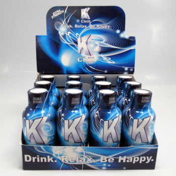 K Chill Blue - 2oz Kratom Shot - Drink ~ Relax ~ Be Happy (12ea)