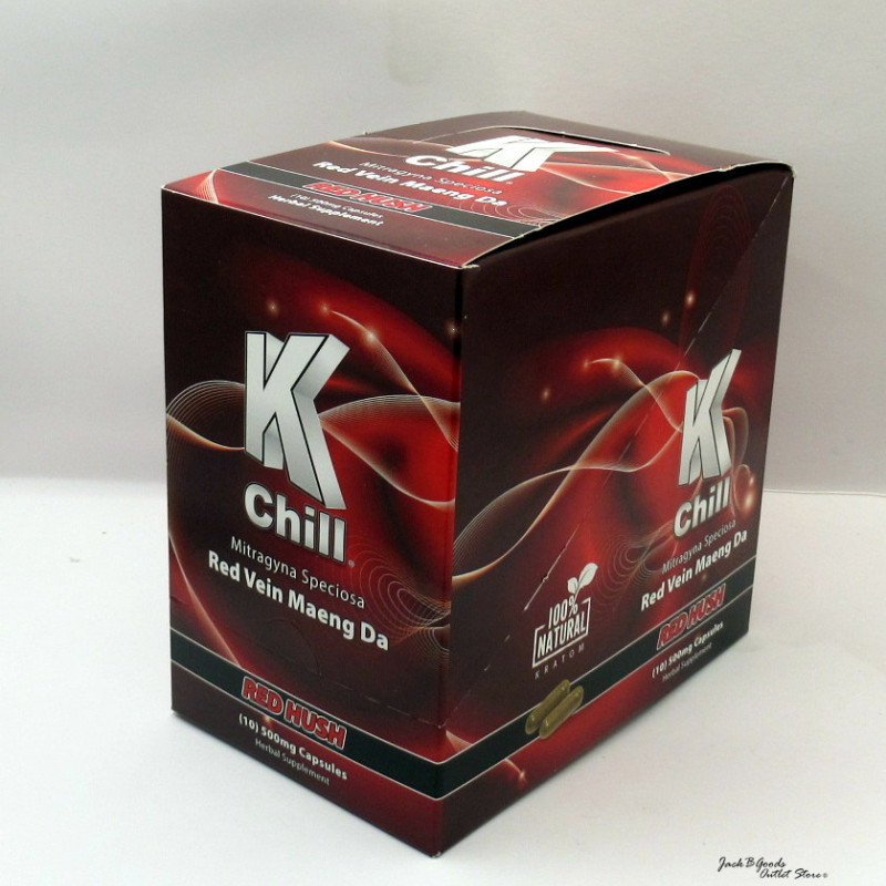 K Chill Red Hush - Red Vein Vein Maeng Da Capsules - 10ct