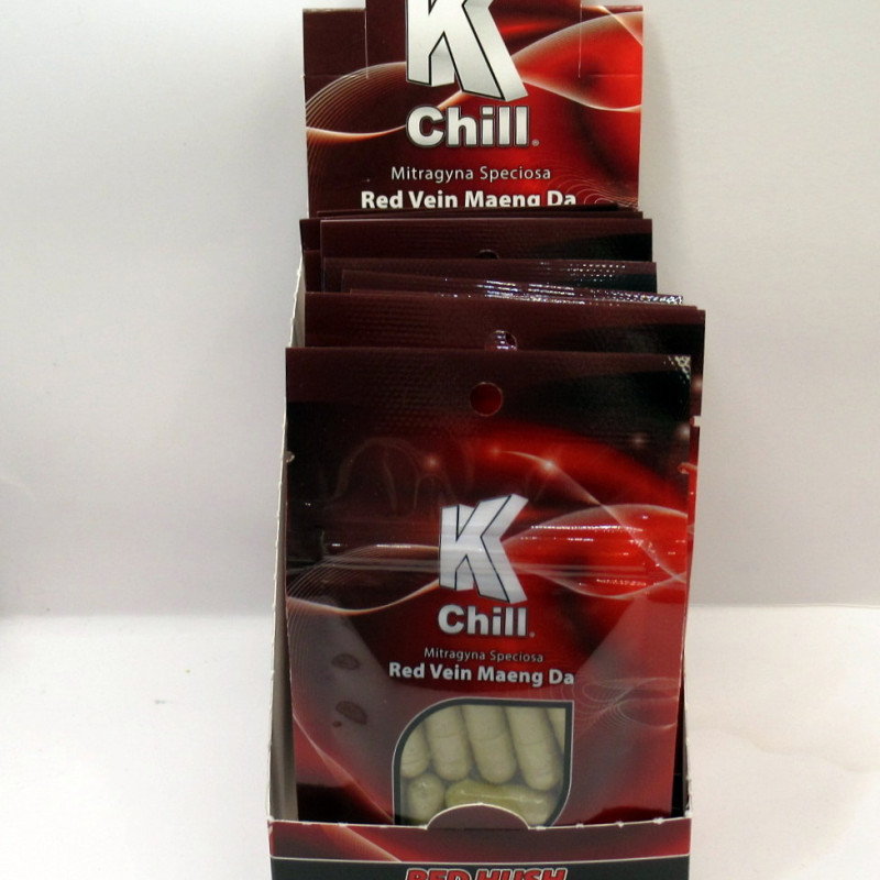 K Chill Red Hush - Red Vein Vein Maeng Da Capsules - 10ct
