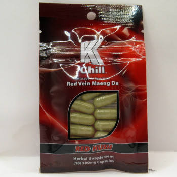 K Chill Red Hush - Red Vein Vein Maeng Da Capsules - 10ct