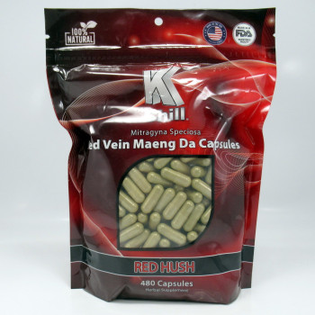 K Chill Red Hush - Red Vein Maeng Da Capsules - (480ea)