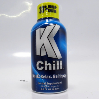 K Chill - 2oz Kratom Shot 33% More Kratom - Drink ~ Relax ~ Be Happy (12ea)