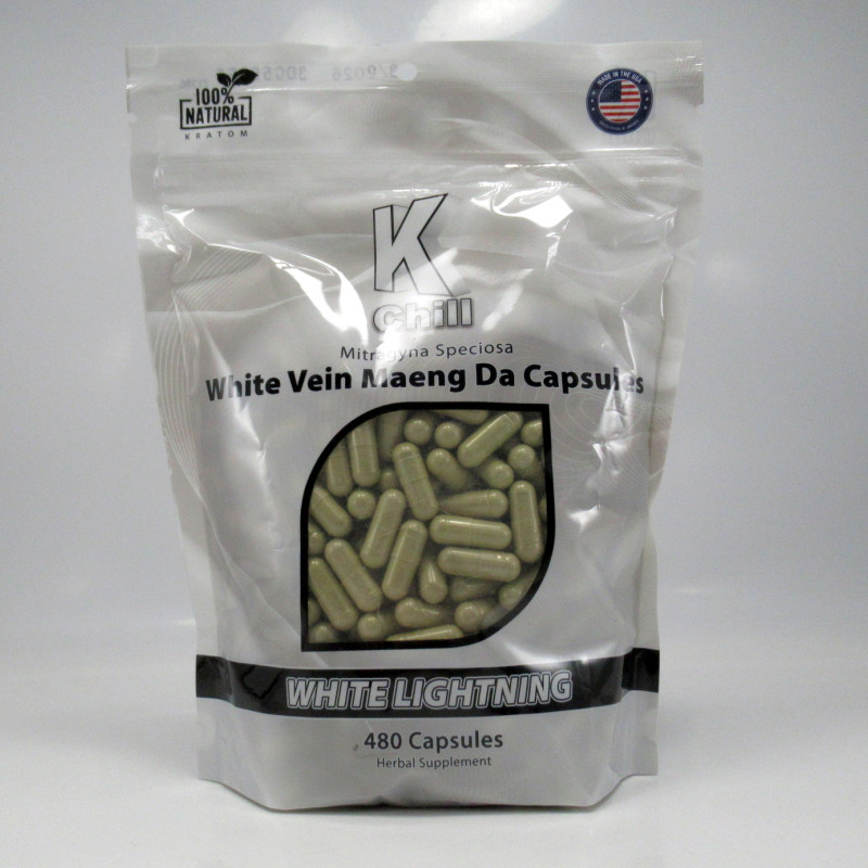 K-Chill White Lightning Maeng Da Capsules - Hurry Up and Relax (480ea)