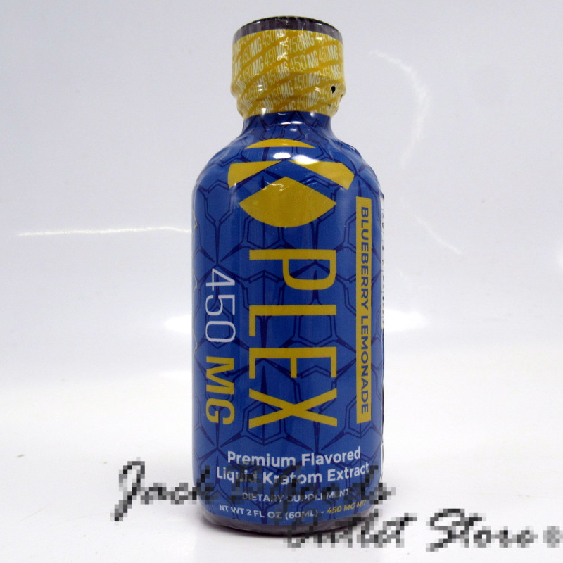 K Plex Premium Blueberry Lemonade Flavored  Kratom Extract Shot (450mg MIT)(12)