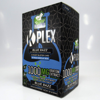 K Plex Premium Kratom Extract Tables 200mg MIT Blue Razz Flavor) 5ct