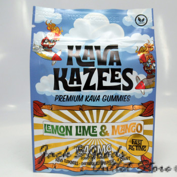 Kava Kazees Primium Kava Gummies - Lemon Lime & Mango Flavor - 640mg