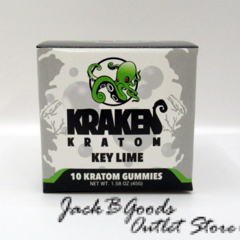 Kraken Kratom Gummies (30MIT) Delicious Key Lime Flavor Bottle (10ea)