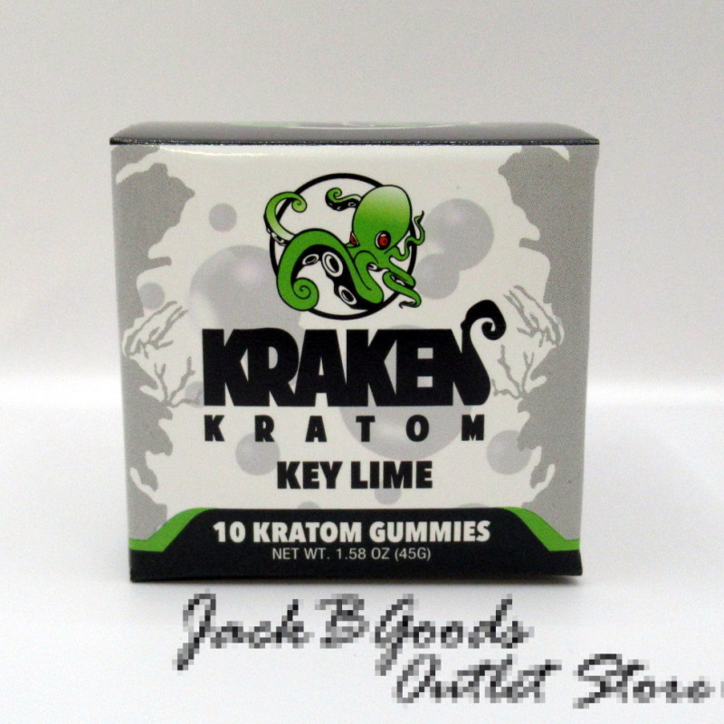 Kraken Kratom Gummies (30MIT) Delicious Key Lime Flavor Bottle (10ea)
