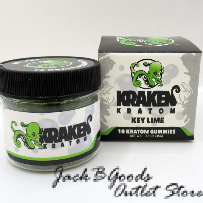 Kraken Kratom Gummies (30MIT) Delicious Key Lime Flavor Bottle (10ea)