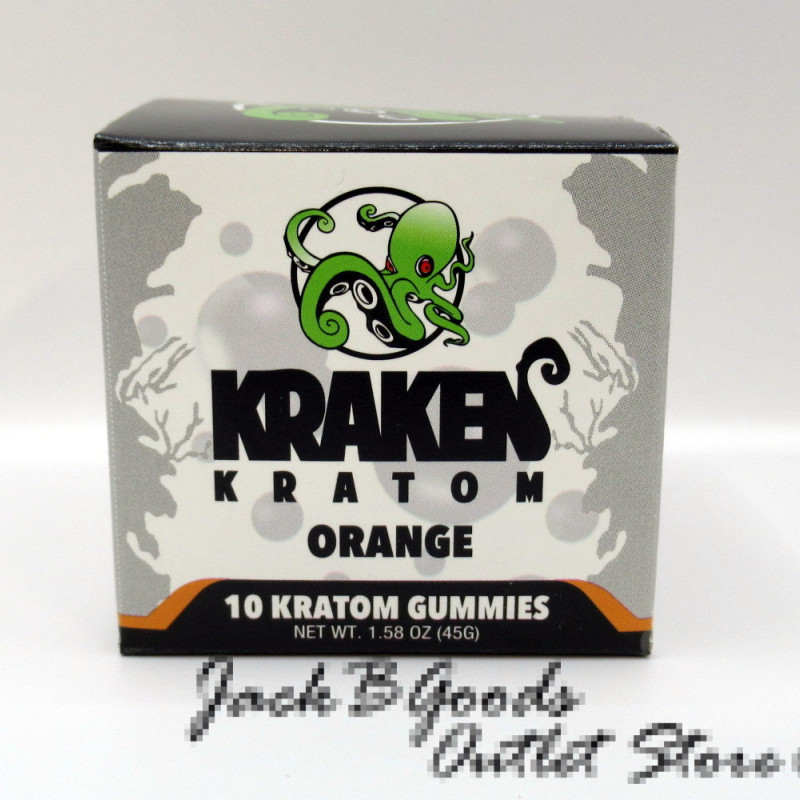 Kraken Kratom Gummies (30MIT) Delicious Orange Flavor Bottle (10ea)