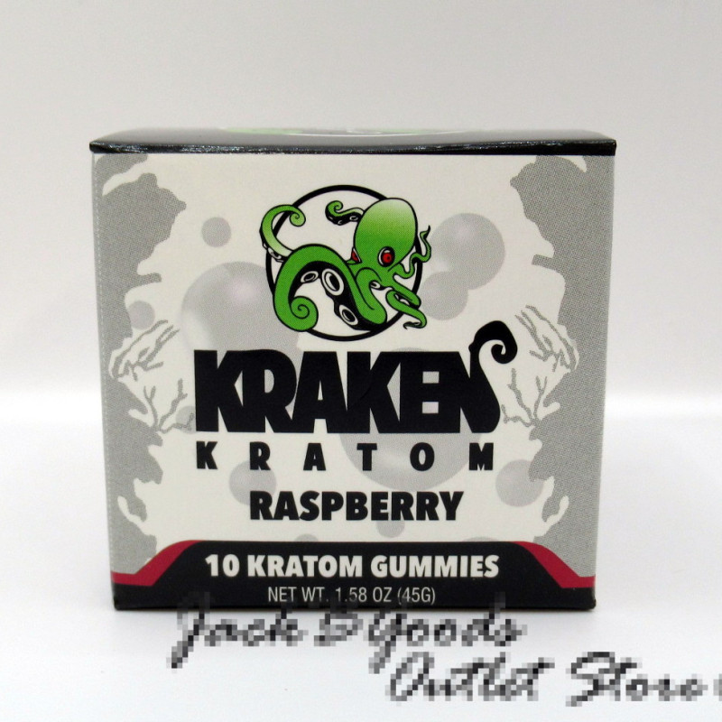Kraken Kratom Gummies (30MIT) Delicious Raspberry Flavor Bottle (10ea)