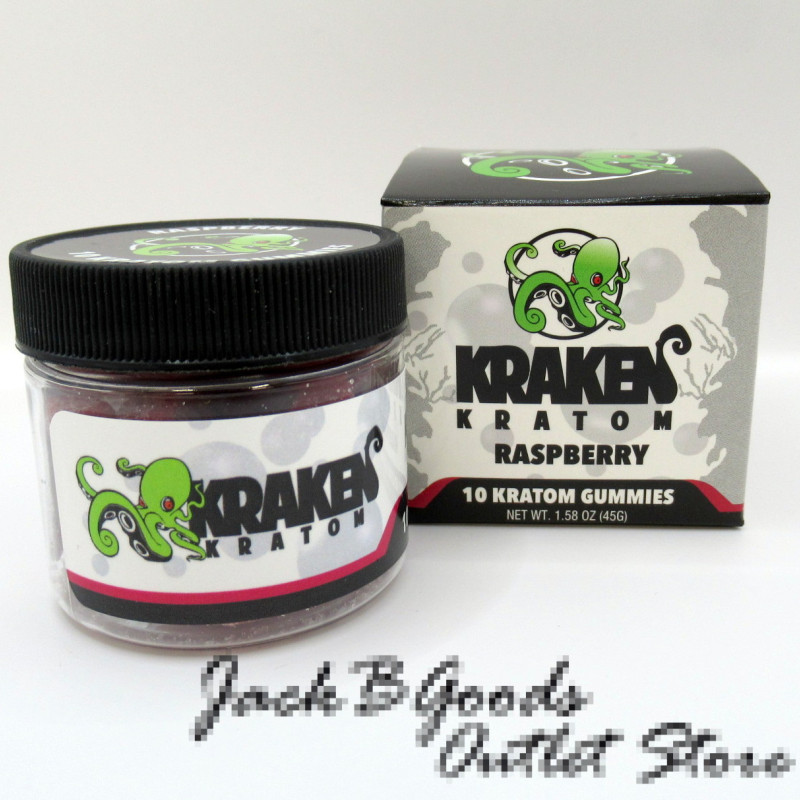 Kraken Kratom Gummies (30MIT) Delicious Raspberry Flavor Bottle (10ea)