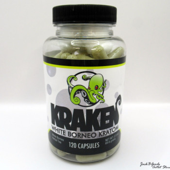 Kraken Kratom White Borneo Kratom Capsules 120ct Bottle