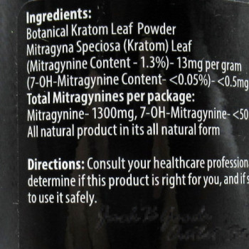 Kratom Kaps Green Vein Indo Kratom Powder 100gm