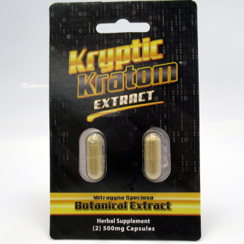 Kryptic Kratom Botanical Extract Capsules - Hurry Up and Relax (2pk)(12)