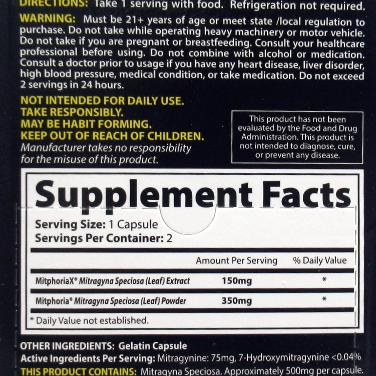 Kryptic Kratom Botanical Extract Capsules - Hurry Up and Relax (2pk)(12)