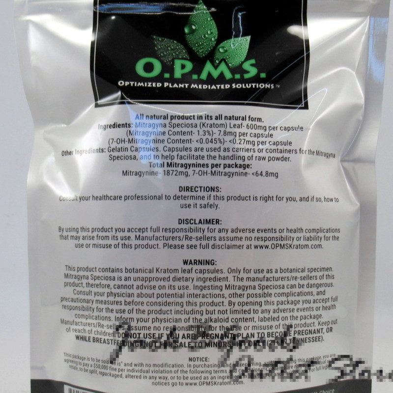 OPMS Silver Green Vein Maeng Da Capsules 240ct