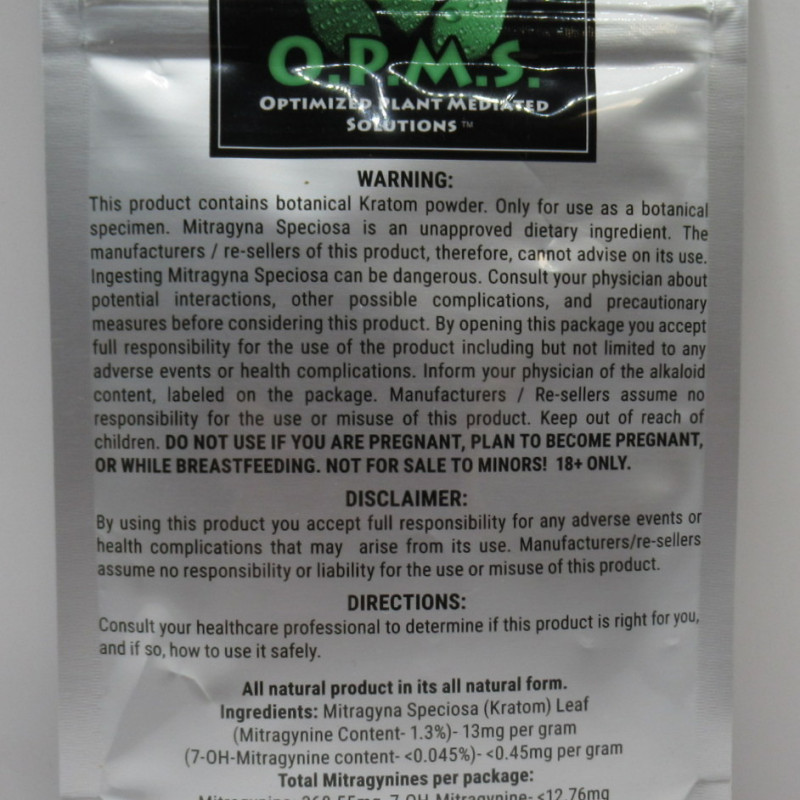 OPMS Silver Green Vein Maeng Da Kratom Powder (1oz)