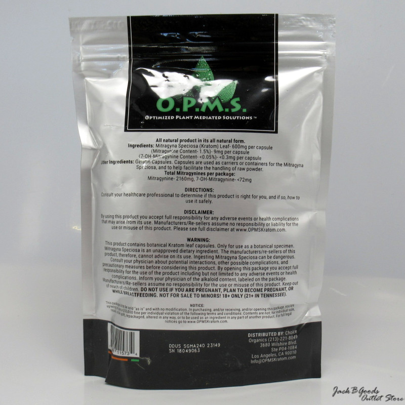 OPMS Silver Green Vein Malay Capsules 240ct
