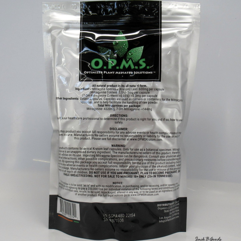OPMS Silver Green Vein Malay Capsules 480ct
