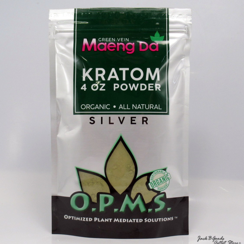 OPMS Silver Green Vein Maeng Da Kratom Powder 4oz