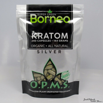 OPMS Super Green Borneo Kratom Capsules 240ct