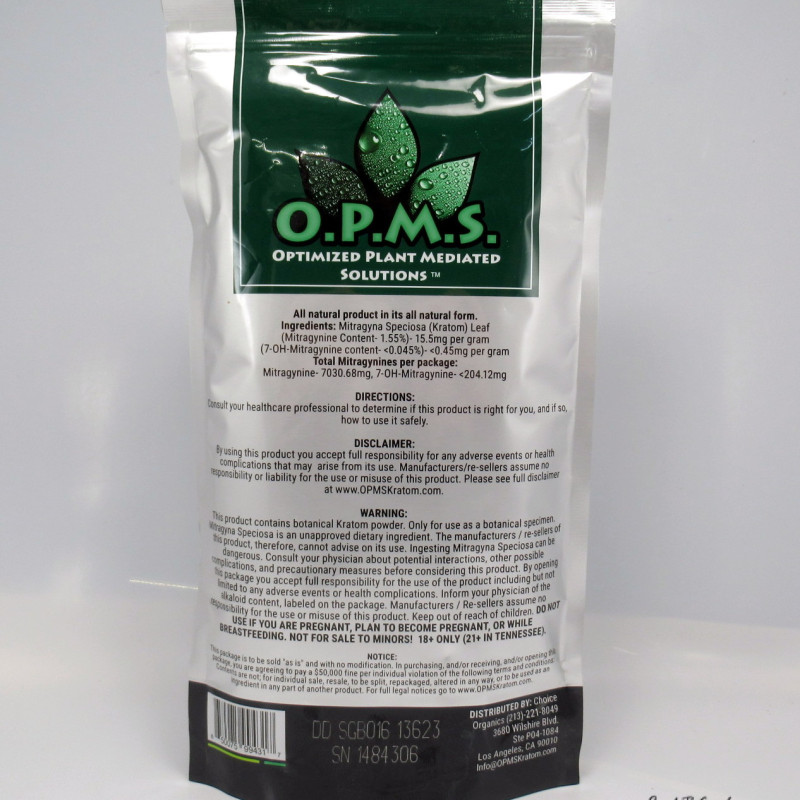 OPMS Super Green Borneo Kratom Powder (16oz)
