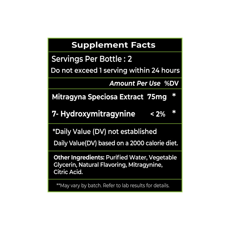 K Plex Premium Liquid Kratom Extract Shots - Citrus Blast Flavor 150MG (1)